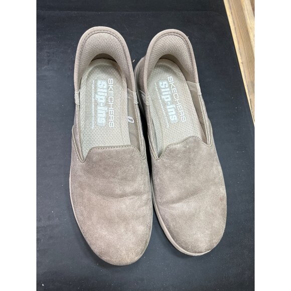 Skechers Womens Slip-Ins Air-Cooled Memory Foam Taupe Casual Shoes Size 7.5 - Picture 3 of 8